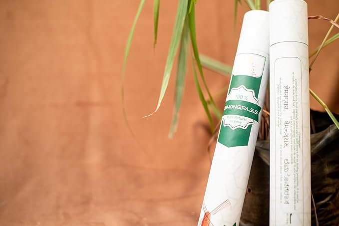 JALLAN Lemongrass Premium Natural Incense Sticks| Made Using Real Lemon Grass| Handmade | Sulpher & Charcoal Free | 100% Organic Herbal Agarbatti (60 Nos per Pack).