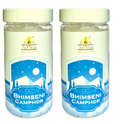 Jallan Pure Bhimseni Camphor (Original)| 200g Jar (100X2)| 100% Natural Organic and Original Kapoor| Purifying & Pleasant Fragrance for Pooja, Hawan, Air Freshener| Use for Camphor Diffuser Electric